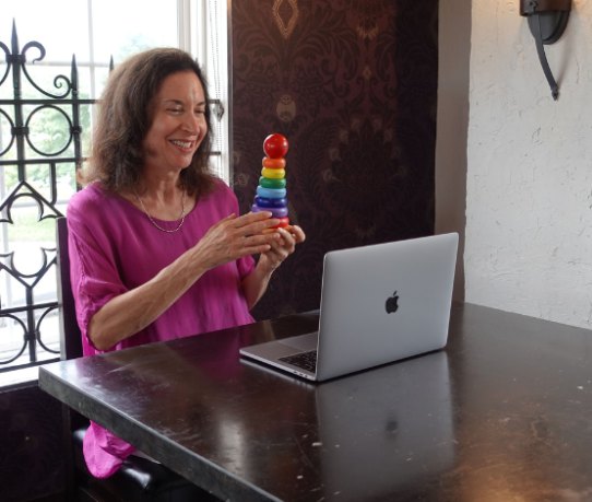 Amy Evans teaching the Journey Within using the Stacking Toy